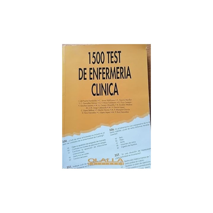 1500 Test de Enfermeria Clinica (Con interesantes respuetas comentadas)